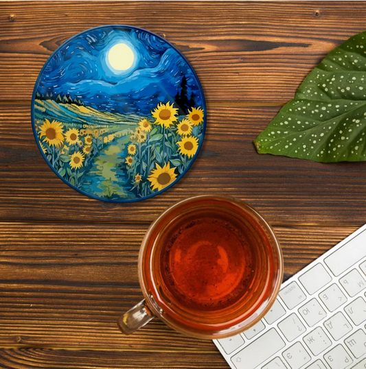 ART ACRYLIC COASTER( VAN GOGH STYLE)